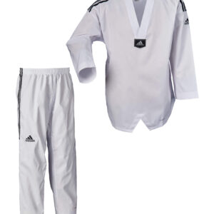 Adidas TKD dobok Fighter eco with stripes, white collar