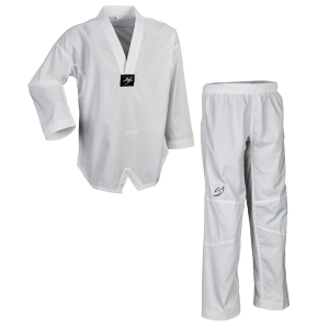 Taekwondo Dobok student pro white collar