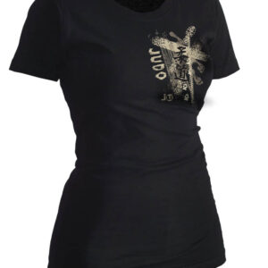 Футболка Дзюдо След Черная Леди