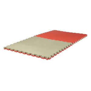 Reversible Jigsaw Mat Pro Tatami 1 m x 1 m x 4 cm red/green