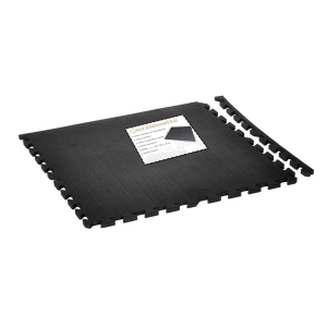 Set of 4 Jigsaw Mats 1,2 x 1,2 m x 1 cm black