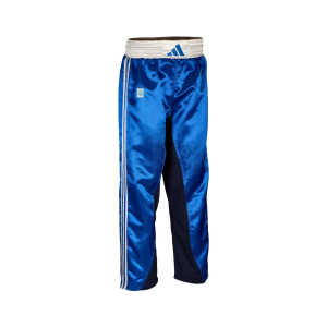 Pantaloni de Kickboxing adidas Albaștri/Albi, adiKBUN110T